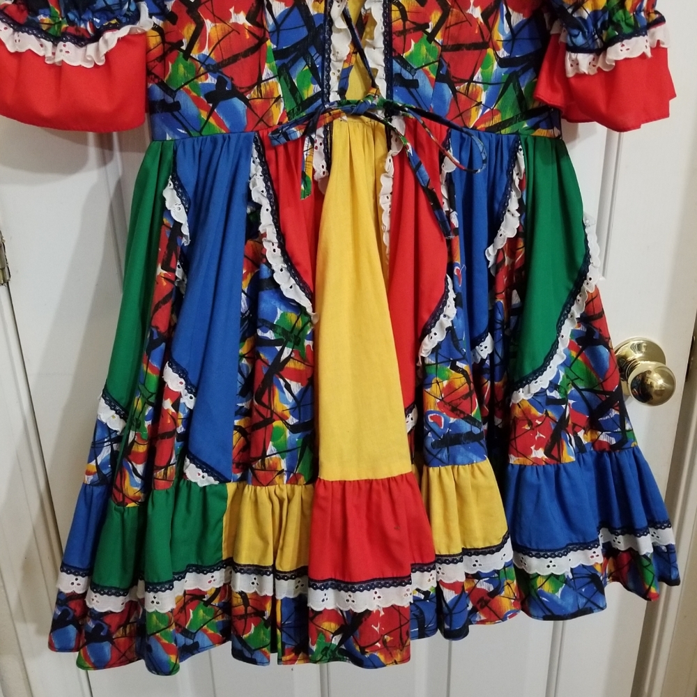 Vintage colorful dress - Picture 3 of 8